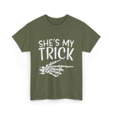 She's My Trick Skeleton T-Shirt - Military Green