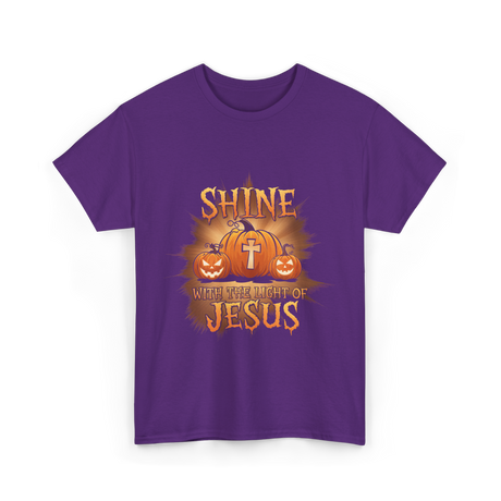 Shine With The Light Christianity T-Shirt - Purple