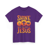 Shine With The Light Jesus Christian T-Shirt - Purple