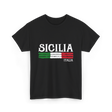 Sicilia Italia Italian Pride T-Shirt - Black