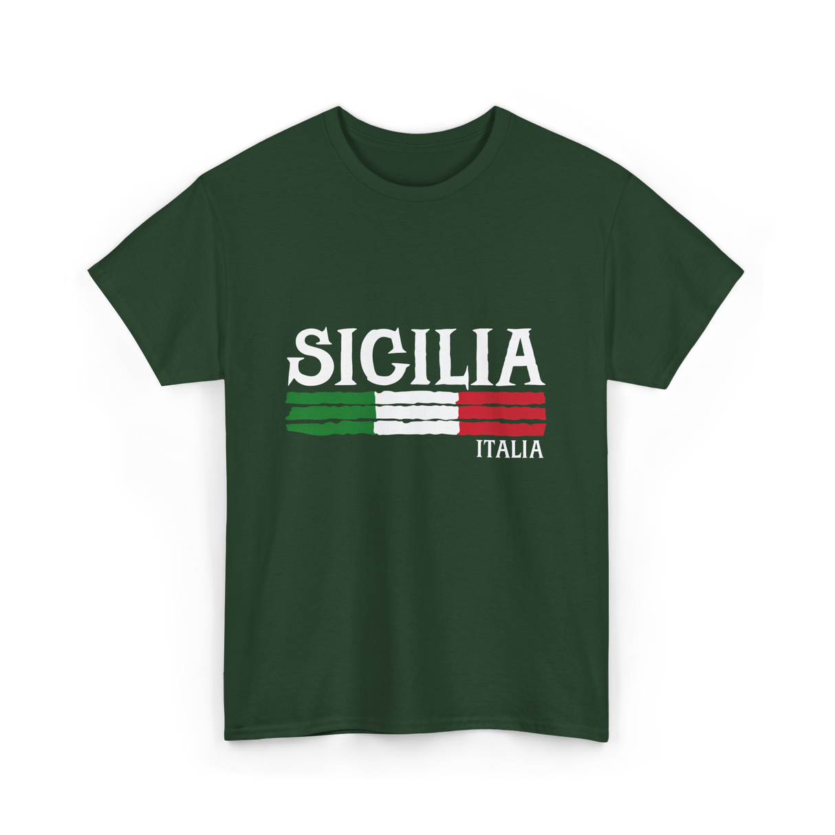 Sicilia Italia Italian Pride T-Shirt - Forest Green