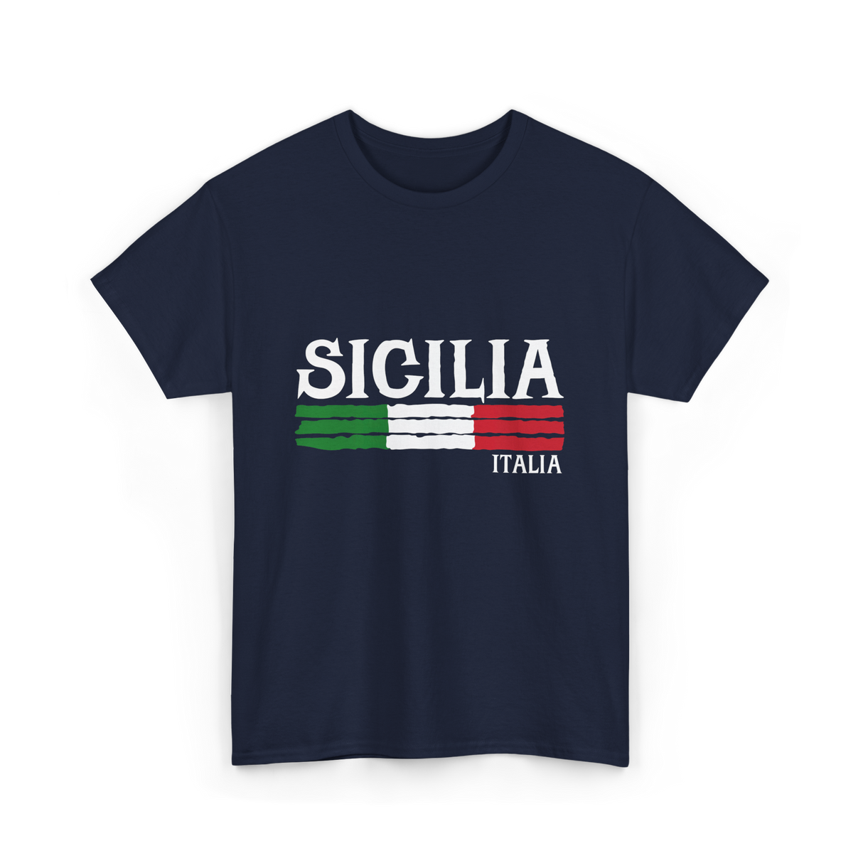 Sicilia Italia Italian Pride T-Shirt - Navy