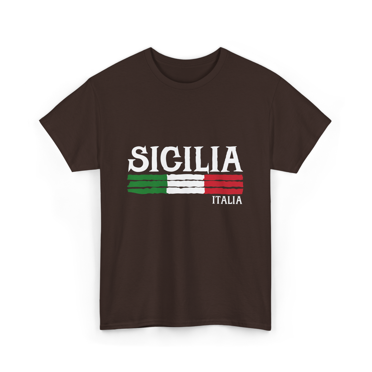 Sicilia Italia Italian Pride T-Shirt - Dark Chocolate