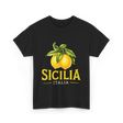 Sicilia Italia Lemons Sicilian T-Shirt - Black