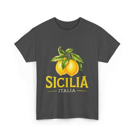 Sicilia Italia Lemons Sicilian T-Shirt - Dark Heather