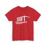 Sift Happens Sifting Gold Panning T-Shirt - Red