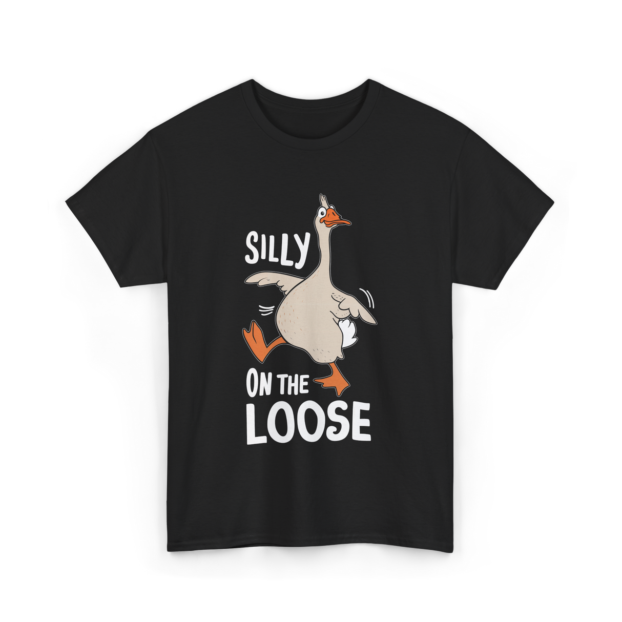 Silly On The Loose Goose T-Shirt - Black