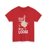 Silly On The Loose Goose T-Shirt - Red