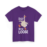 Silly On The Loose Goose T-Shirt - Purple