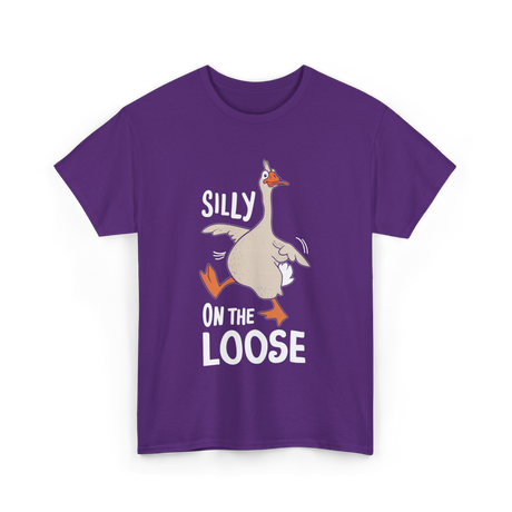 Silly On The Loose Goose T-Shirt - Purple