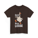 Silly On The Loose Goose T-Shirt - Dark Chocolate