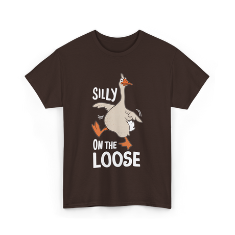 Silly On The Loose Goose T-Shirt - Dark Chocolate