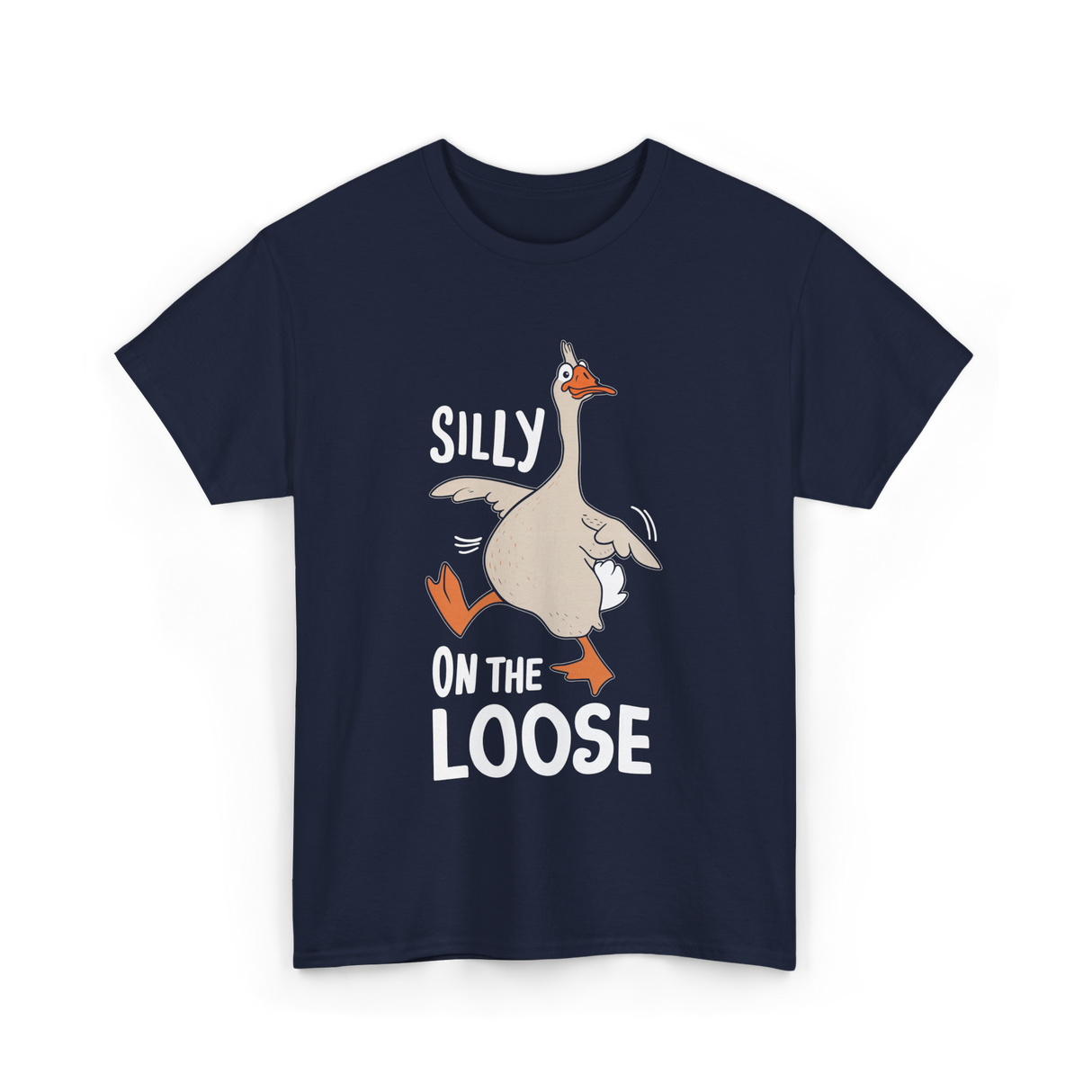 Silly On The Loose Goose T-Shirt - Navy