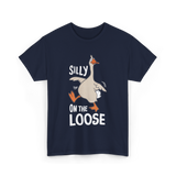 Silly On The Loose Goose T-Shirt - Navy