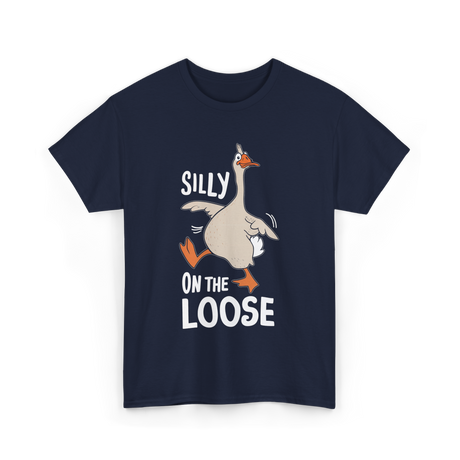 Silly On The Loose Goose T-Shirt - Navy