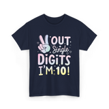 Single Digits I'm 10 Birthday T-Shirt - Navy