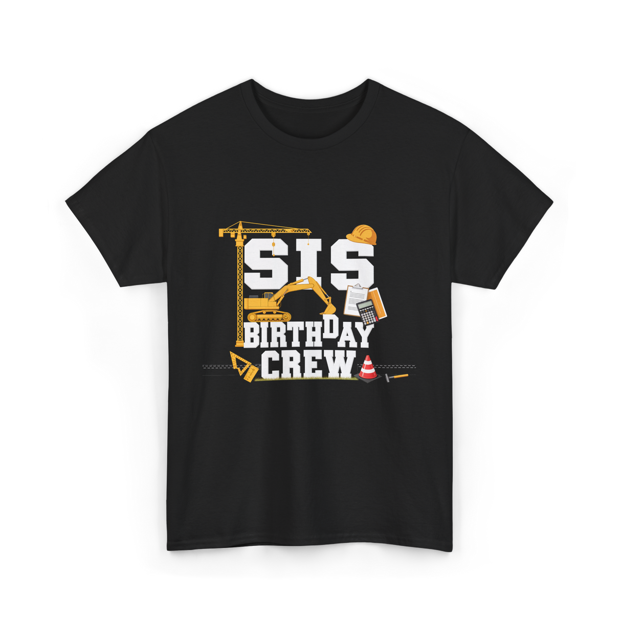 Sis Birthday Crew Birthday Party T-Shirt - Black