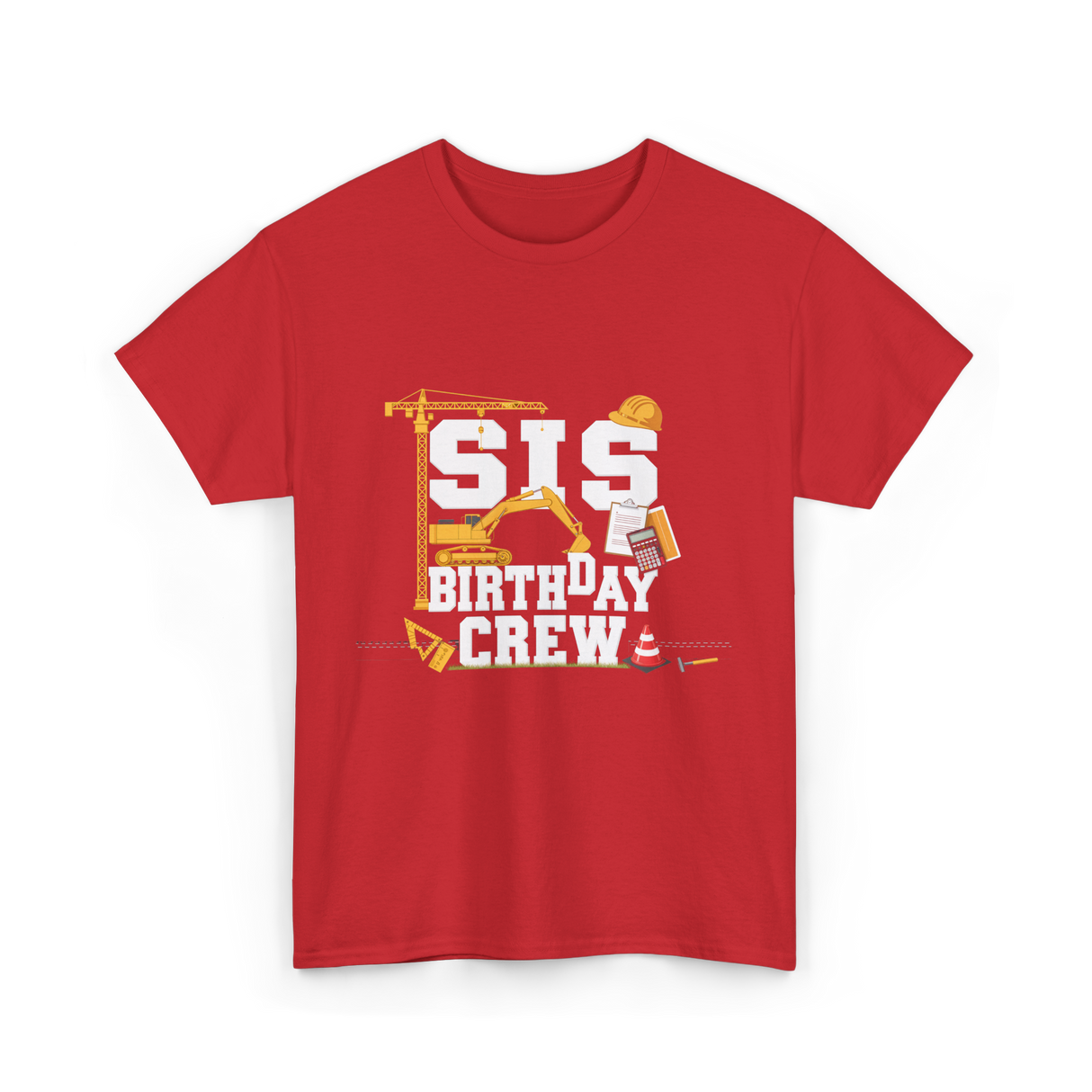 Sis Birthday Crew Birthday Party T-Shirt - Red