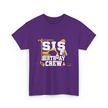 Sis Birthday Crew Birthday Party T-Shirt - Purple