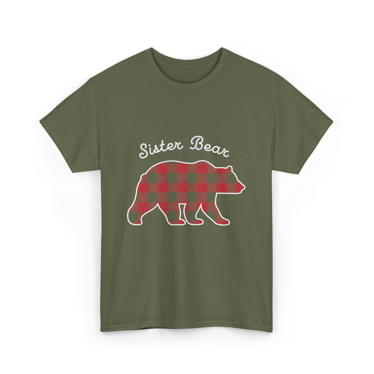 Sister Bear Bear Sister T-Shirt - Military Green