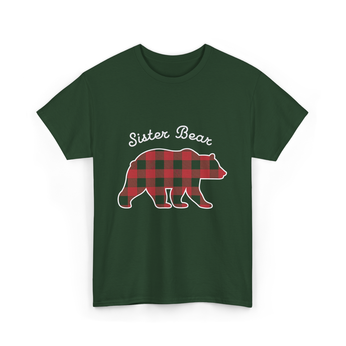 Sister Bear Bear Sister T-Shirt - Forest Green