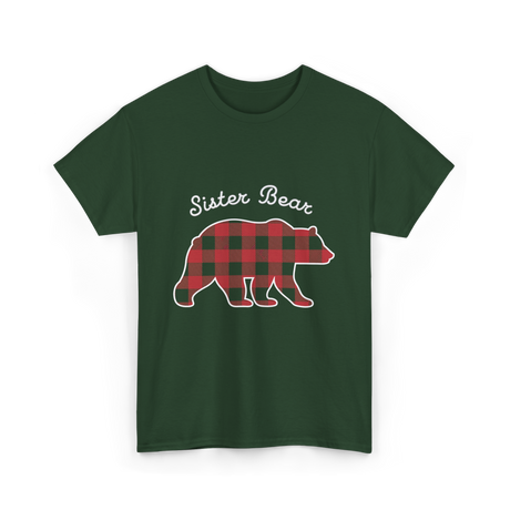 Sister Bear Bear Sister T-Shirt - Forest Green