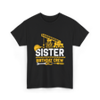 Sister Birthday Crew Construction T-Shirt - Black