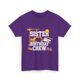 Sister Birthday Crew Construction T-Shirt - Purple