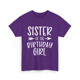 Sister of the Birthday Girl Sister T-Shirt - Purple