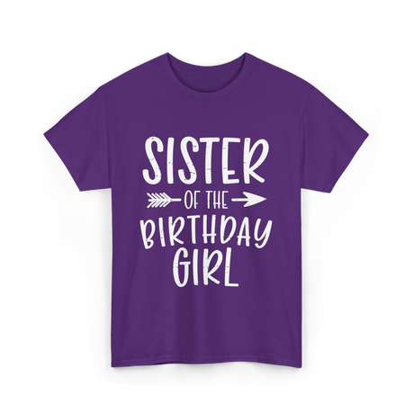 Sister of the Birthday Girl Sister T-Shirt - Purple