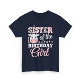 Sister of the Birthday Girl Cow T-Shirt - Navy