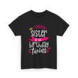 Sister of the Birthday Twins Celebration T-Shirt - Black