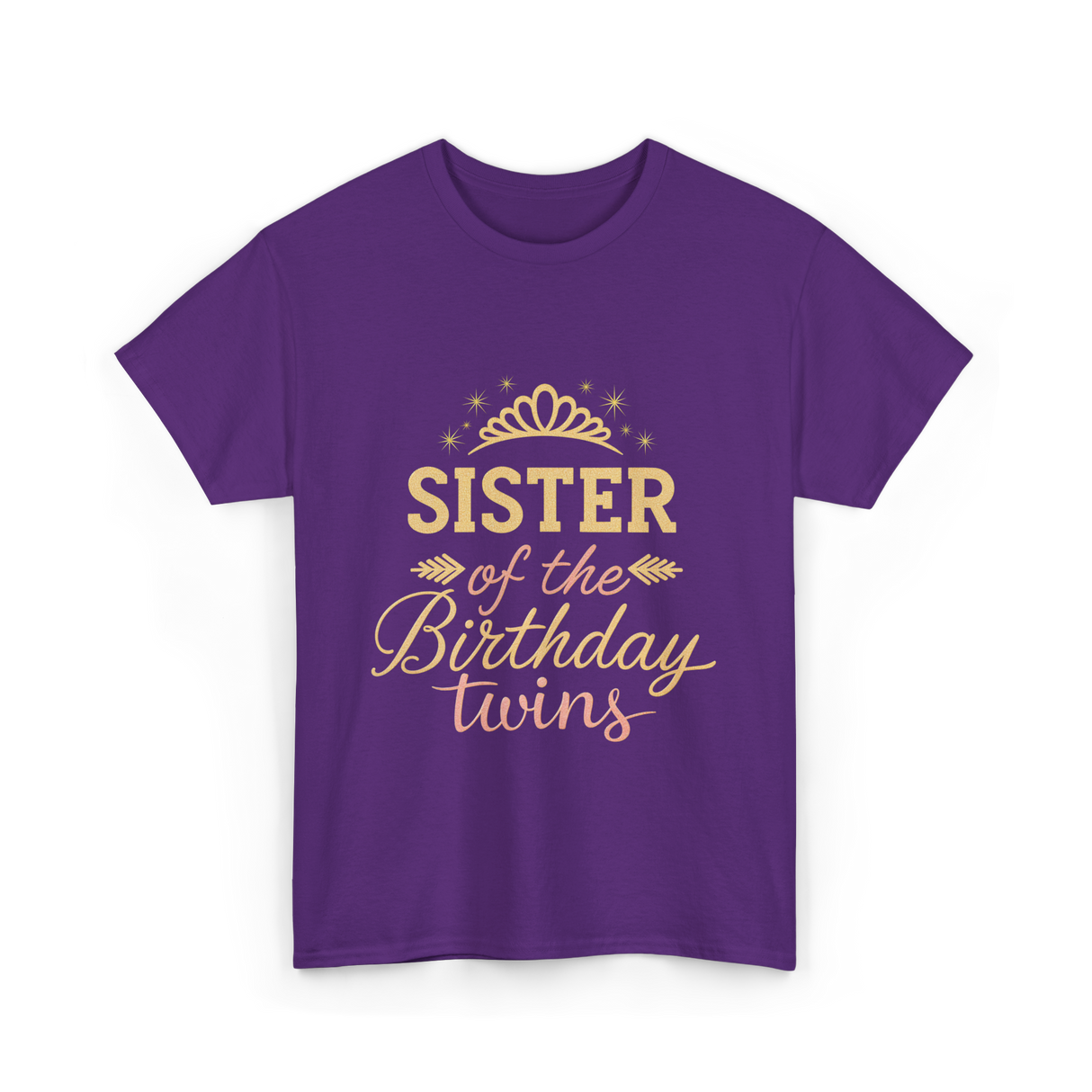 Sister of the Birthday Twins Party T-Shirt - Purple