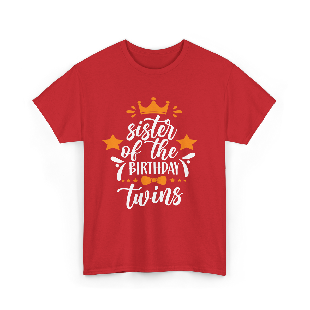 Sister Of The Birthday Twins T-Shirt - Red