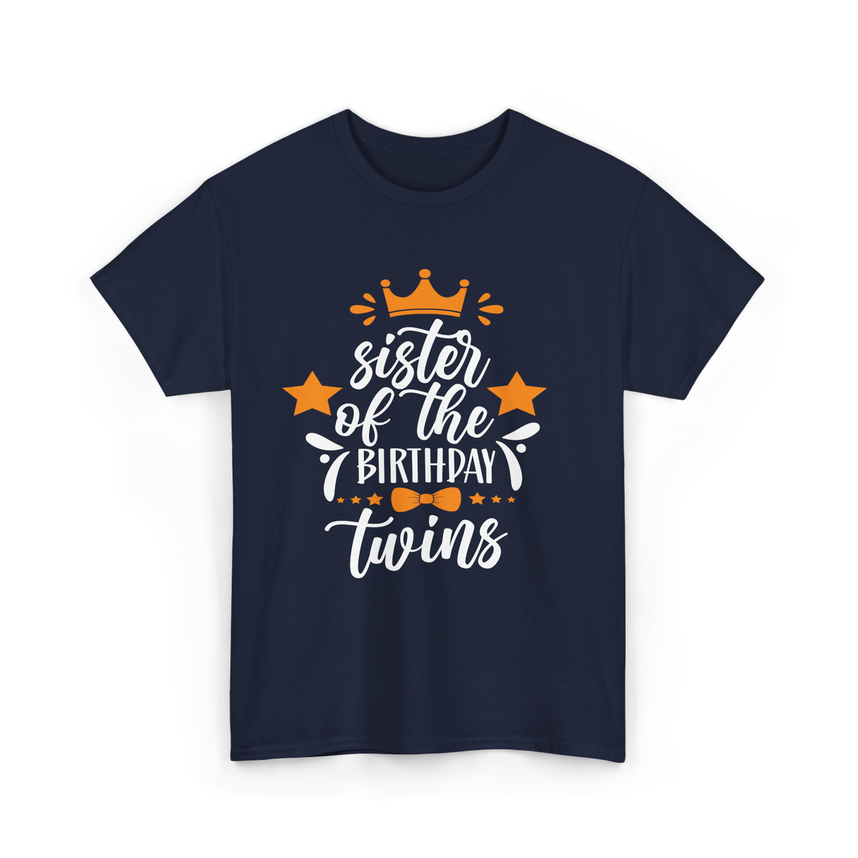 Sister Of The Birthday Twins T-Shirt - Navy