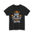 Sister Of The Birthday Twins T-Shirt - Black