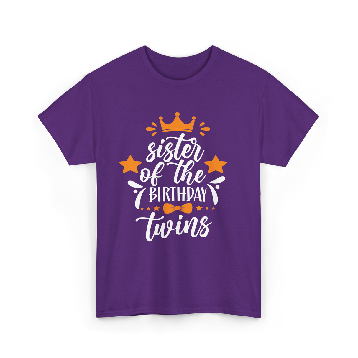 Sister Of The Birthday Twins T-Shirt - Purple