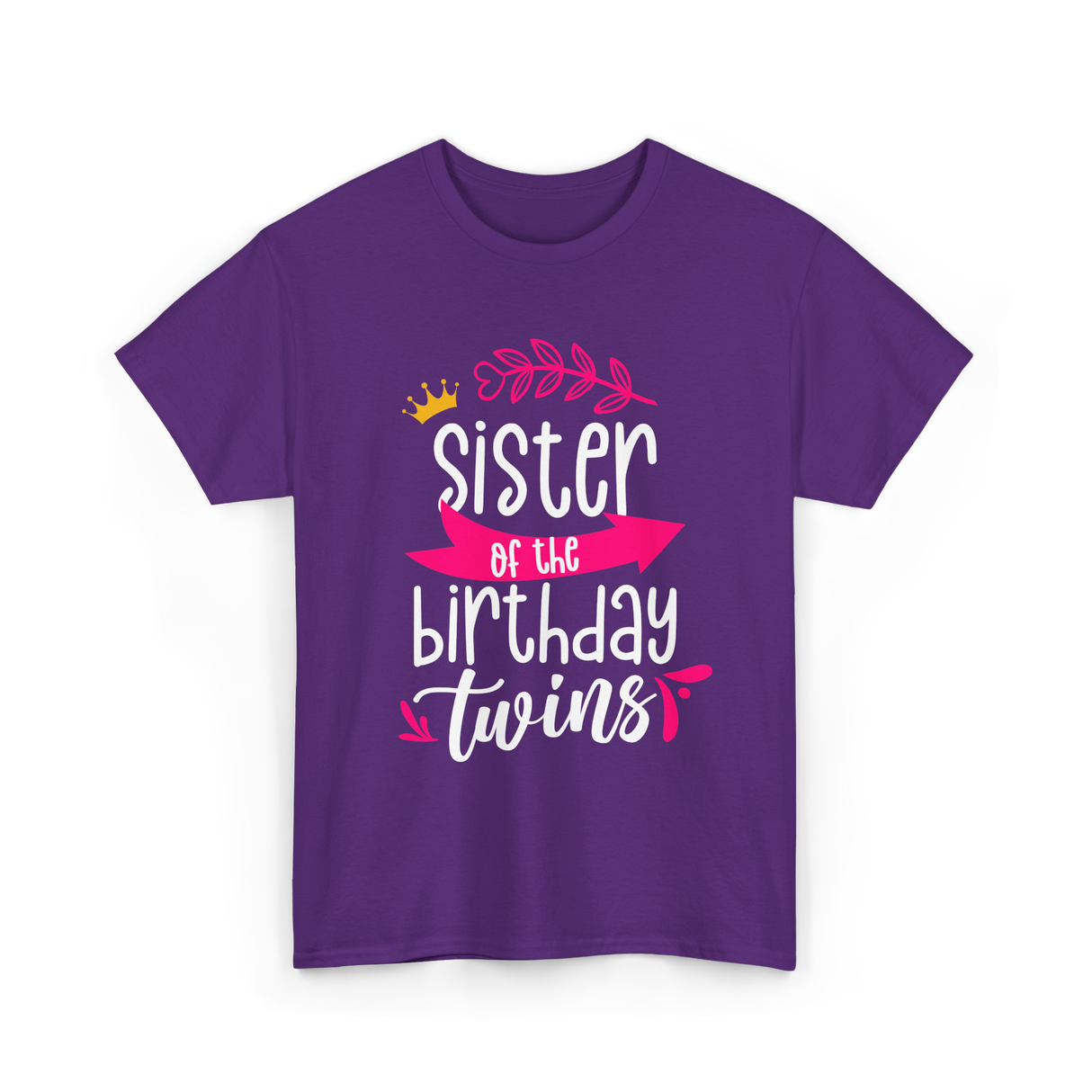 Sister of the Birthday Twins T-Shirt - Purple