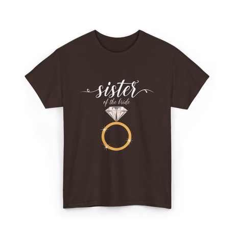 Sister of the Bride Bridal Team T-Shirt - Dark Chocolate