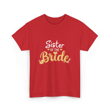 Sister of the Bride Wedding T-Shirt - Red