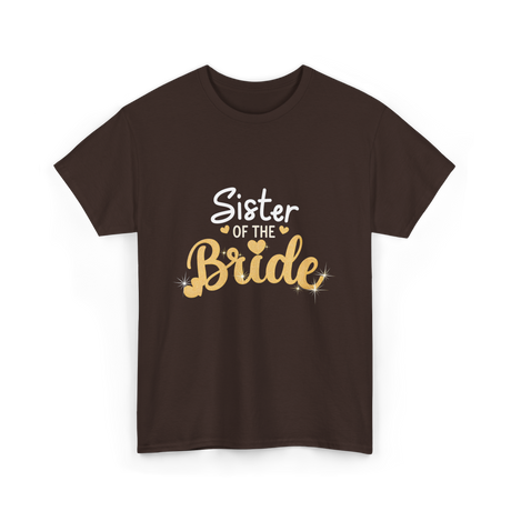 Sister of the Bride Wedding T-Shirt - Dark Chocolate