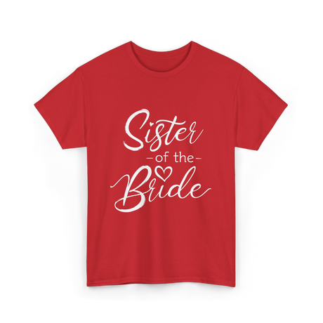 Sister of the Bride Wedding T-Shirt - Red