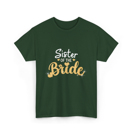 Sister of the Bride Wedding T-Shirt - Forest Green