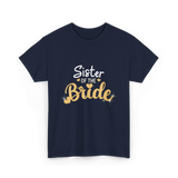 Sister of the Bride Wedding T-Shirt - Navy