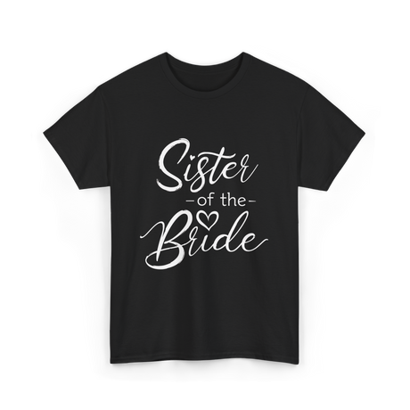 Sister of the Bride Wedding T-Shirt - Black