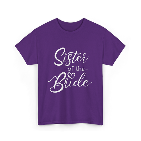 Sister of the Bride Wedding T-Shirt - Purple