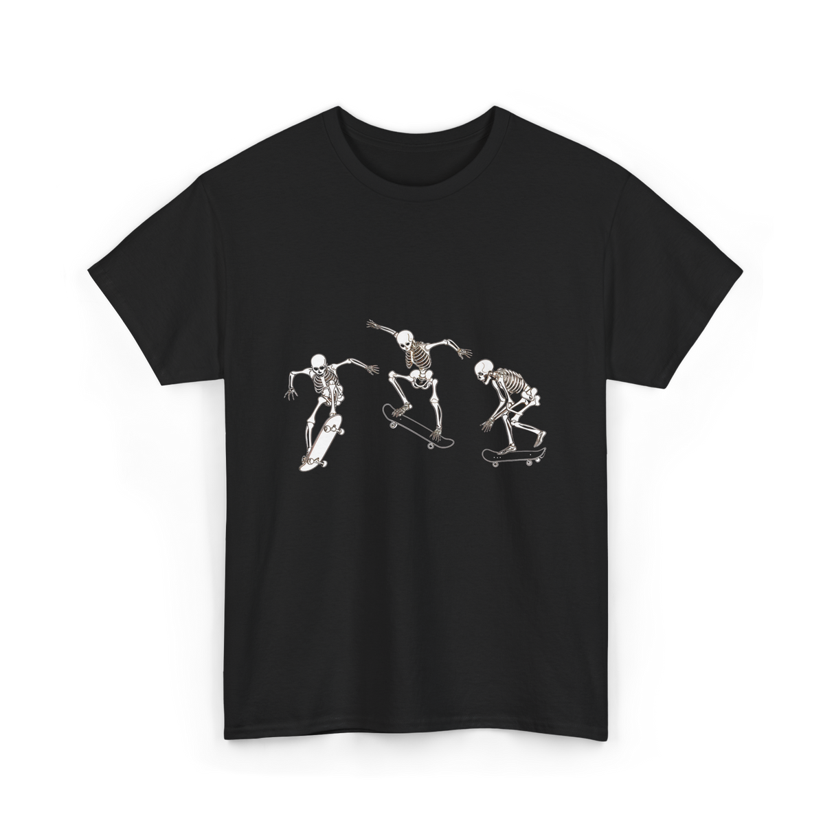 Skateboarding Skeletons Skeleton Skater T-Shirt - Black