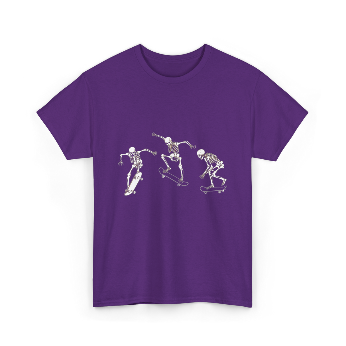 Skateboarding Skeletons Skeleton Skater T-Shirt - Purple