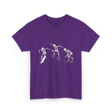 Skateboarding Skeletons Skeleton Skater T-Shirt - Purple