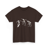 Skateboarding Skeletons Skeleton Skater T-Shirt - Dark Chocolate